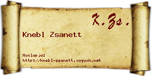 Knebl Zsanett névjegykártya